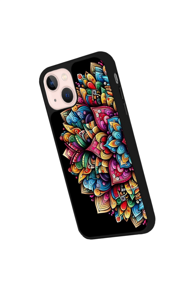 iPhone 15 Uyumlu Mandala Tasarımlı Glossy Premium Kılıf