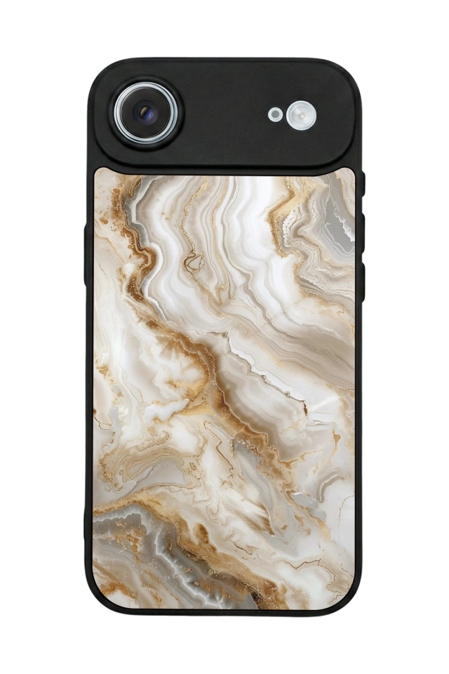 iPhone 17 Air Uyumlu Mermer Marble Tasarımlı Glossy Premium Kılıf