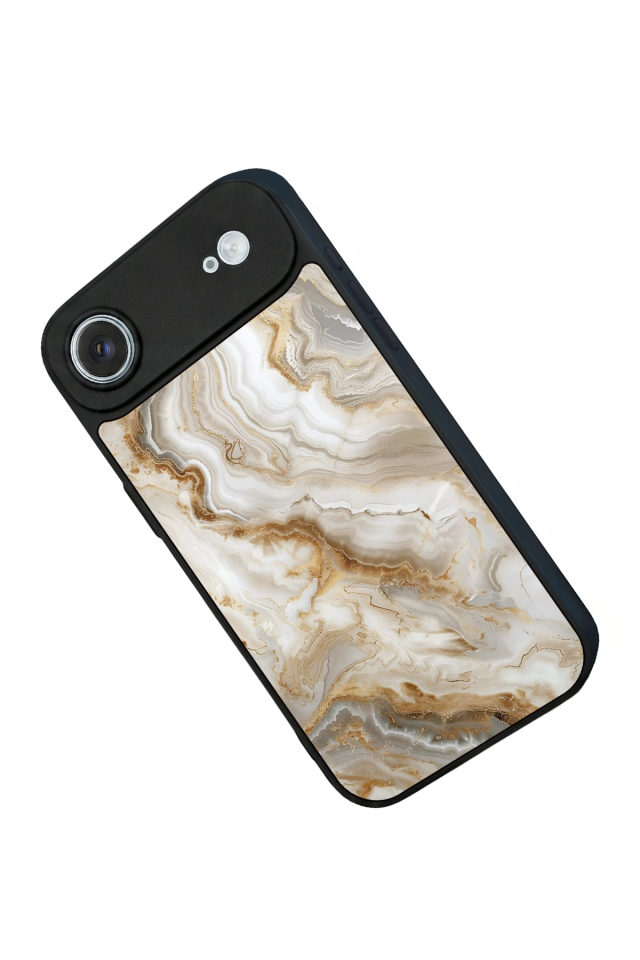 iPhone 17 Air Uyumlu Mermer Marble Tasarımlı Glossy Premium Kılıf