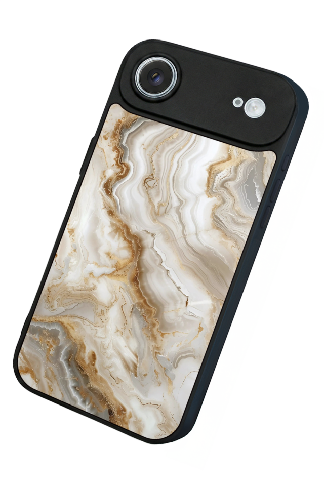 iPhone 17 Air Uyumlu Mermer Marble Tasarımlı Glossy Premium Kılıf