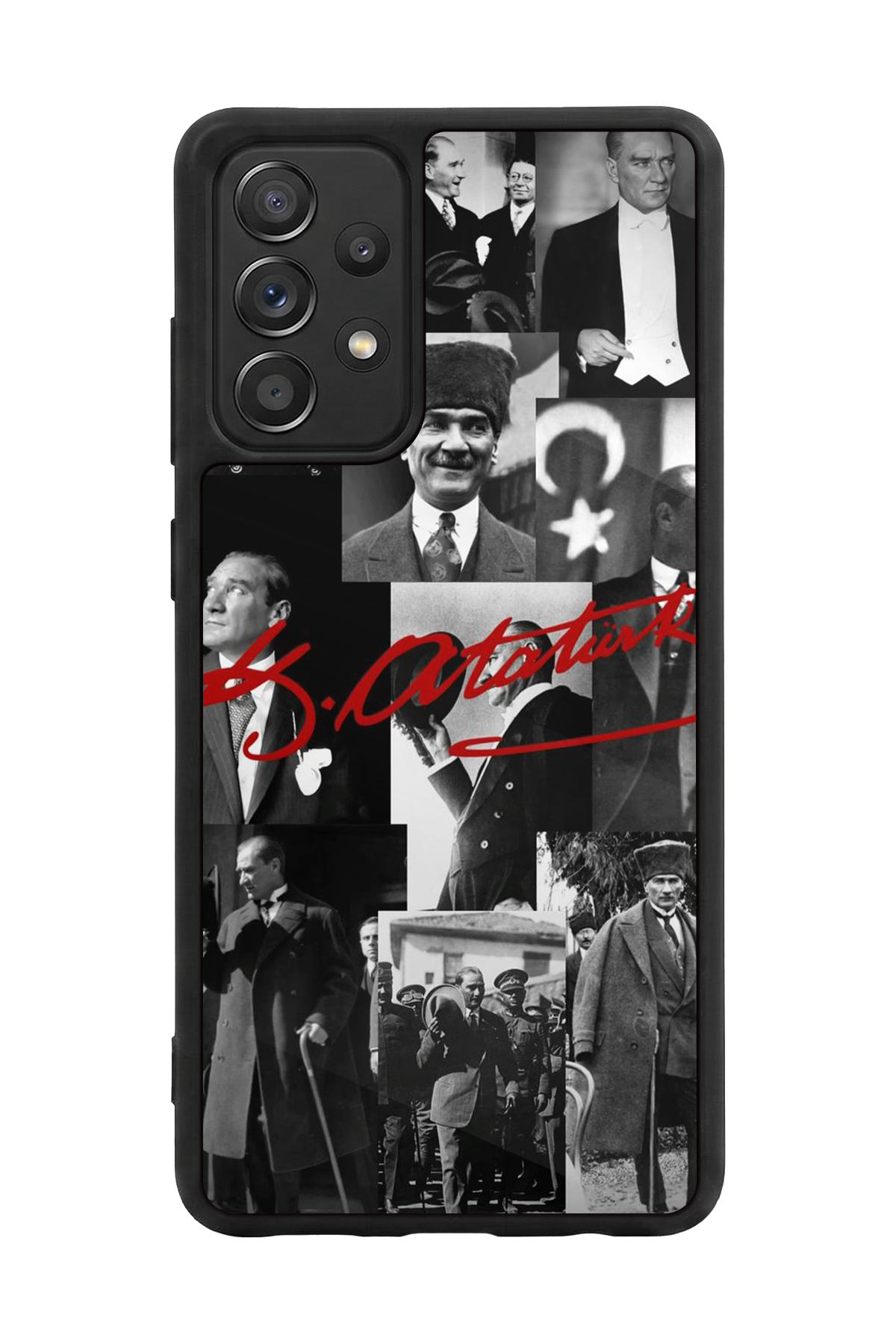 Samsung Galaxy A72 Uyumlu Mustafa Kemal Ataturk Tasarımlı Glossy Premium Kılıf