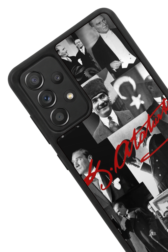 Samsung Galaxy A72 Uyumlu Mustafa Kemal Ataturk Tasarımlı Glossy Premium Kılıf