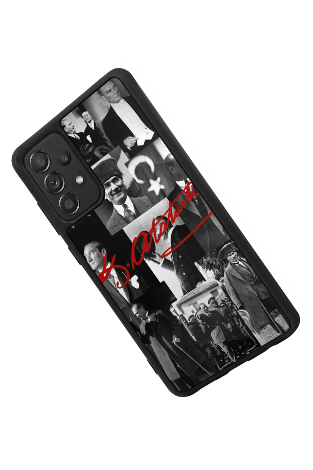 Samsung Galaxy A72 Uyumlu Mustafa Kemal Ataturk Tasarımlı Glossy Premium Kılıf