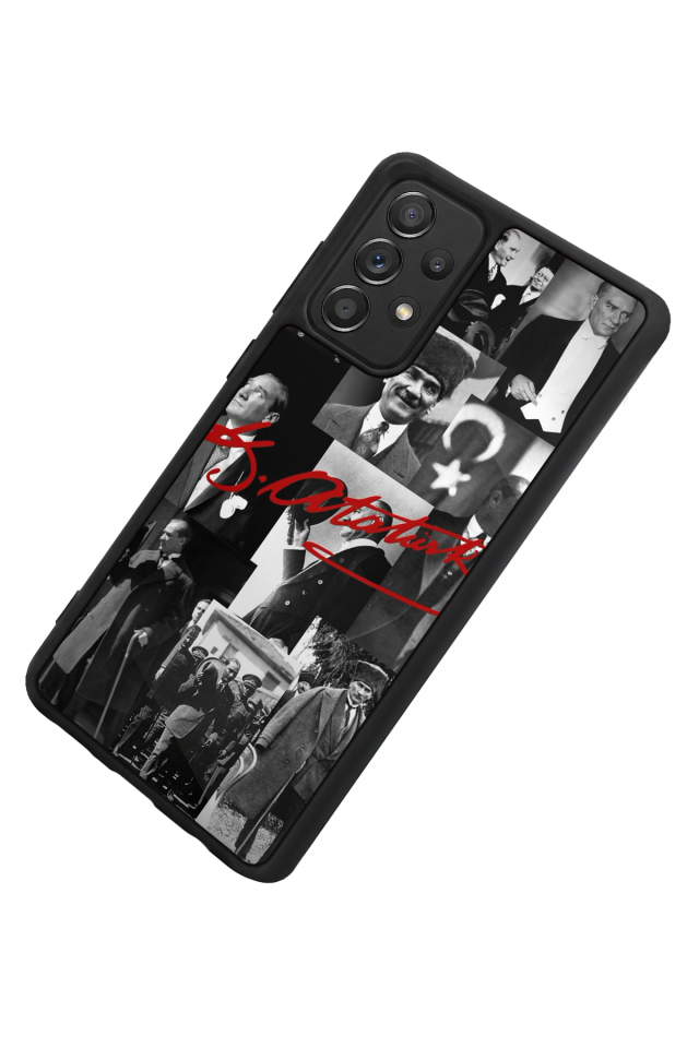 Samsung Galaxy A72 Uyumlu Mustafa Kemal Ataturk Tasarımlı Glossy Premium Kılıf