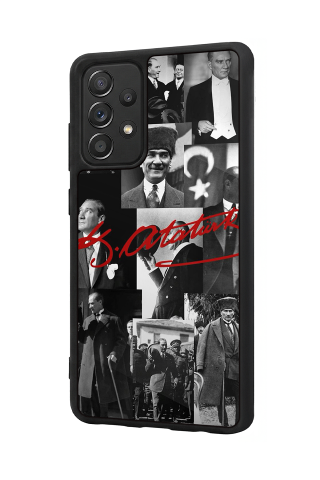 Samsung Galaxy A72 Uyumlu Mustafa Kemal Ataturk Tasarımlı Glossy Premium Kılıf