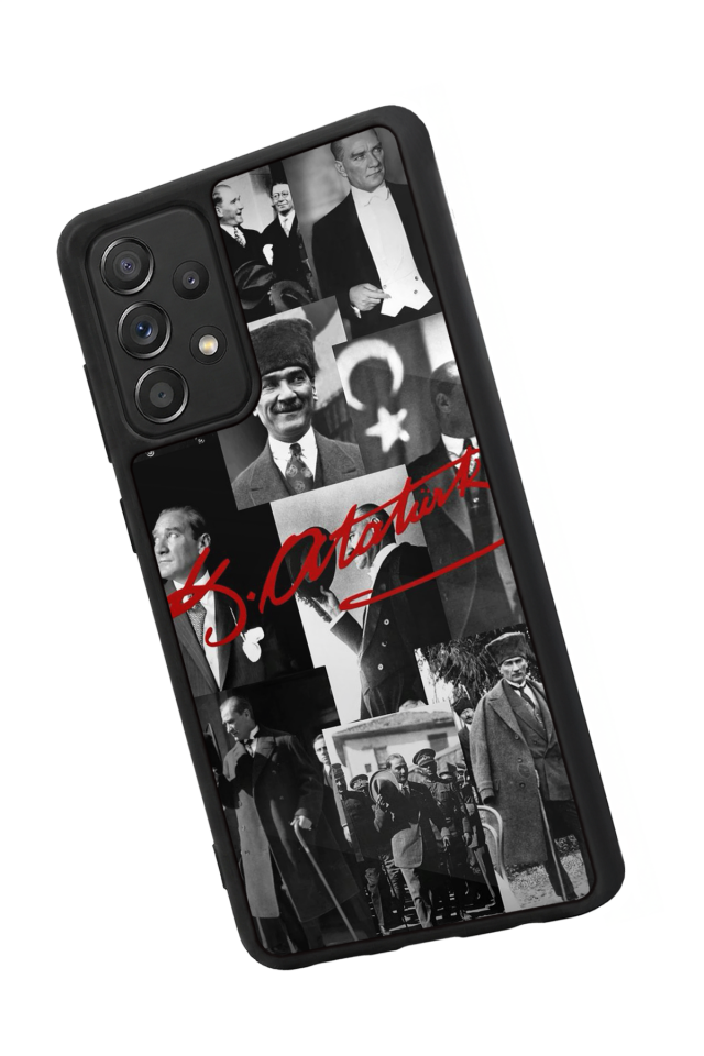 Samsung Galaxy A72 Uyumlu Mustafa Kemal Ataturk Tasarımlı Glossy Premium Kılıf