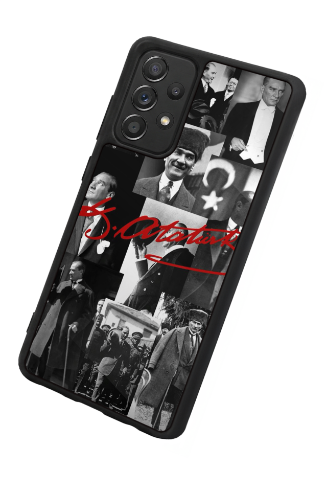 Samsung Galaxy A72 Uyumlu Mustafa Kemal Ataturk Tasarımlı Glossy Premium Kılıf