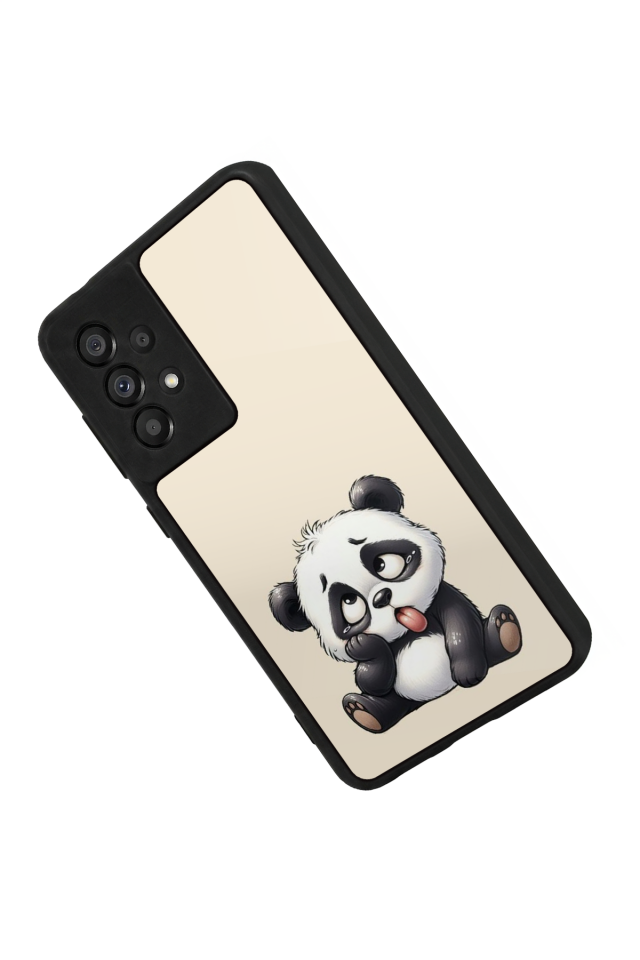Samsung Galaxy A73 Uyumlu Panda Tasarımlı Glossy Premium Kılıf