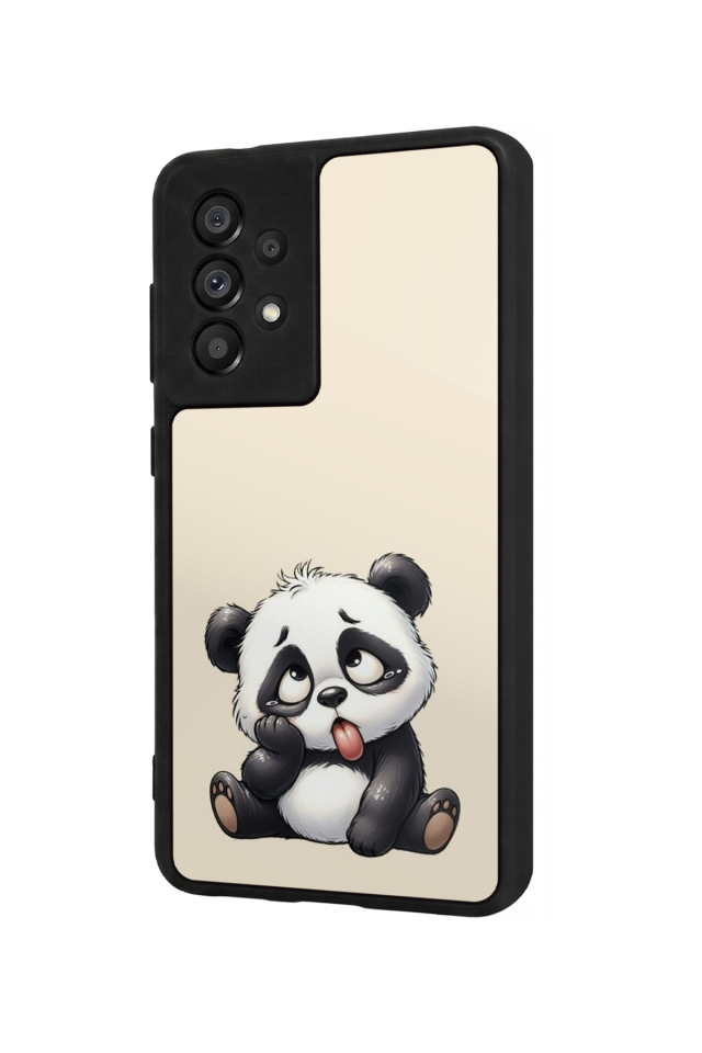 Samsung Galaxy A73 Uyumlu Panda Tasarımlı Glossy Premium Kılıf