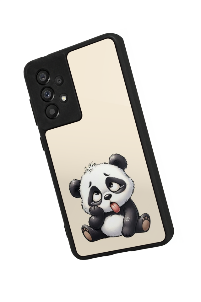 Samsung Galaxy A73 Uyumlu Panda Tasarımlı Glossy Premium Kılıf