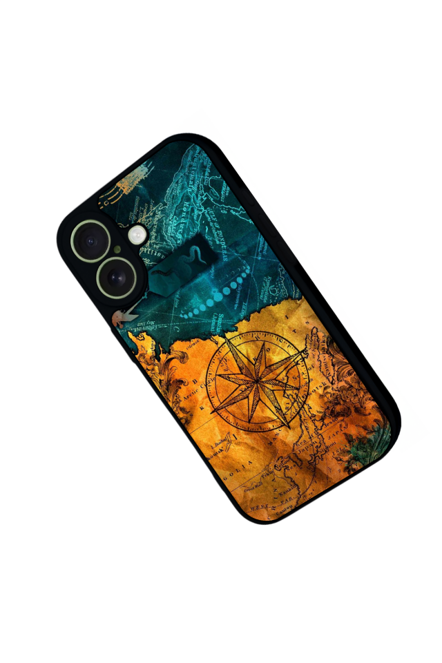 iPhone 17 Uyumlu Pusula Tasarımlı Glossy Premium Kılıf