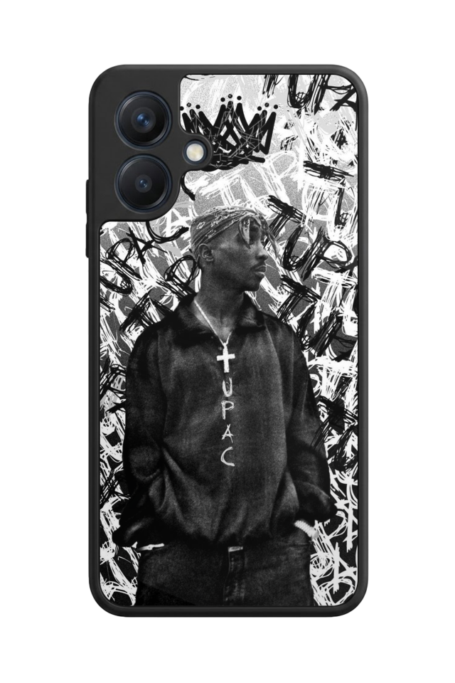 Samsung Galaxy A07 Uyumlu Tupac Tasarımlı Glossy Premium Kılıf