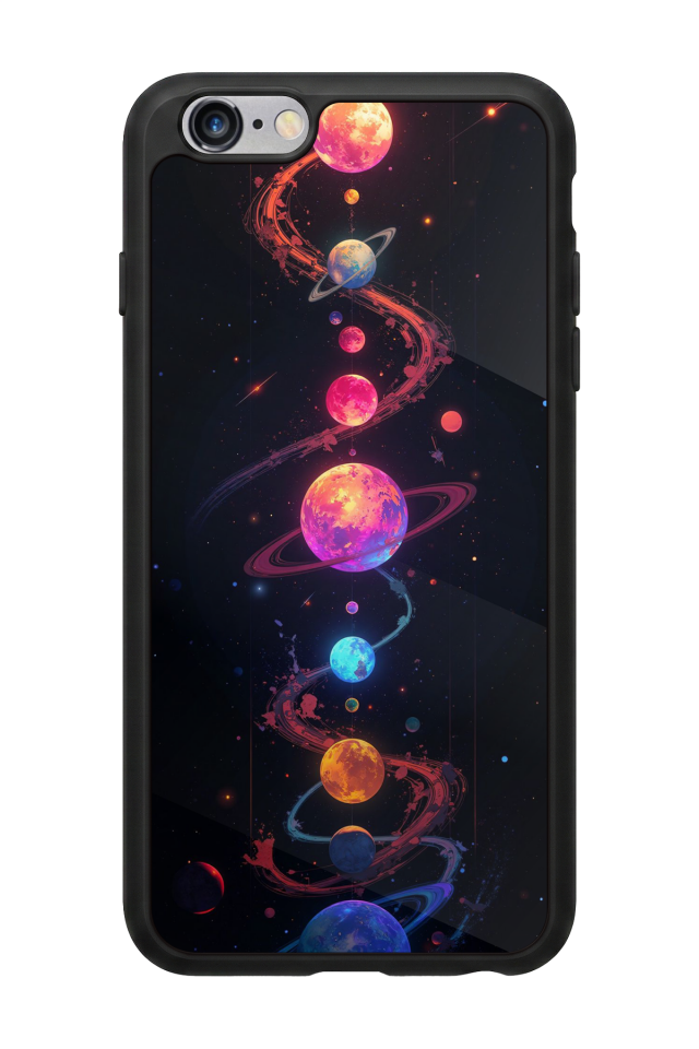 iPhone 6s Plus Uyumlu Uzay Tasarımlı Glossy Premium Kılıf