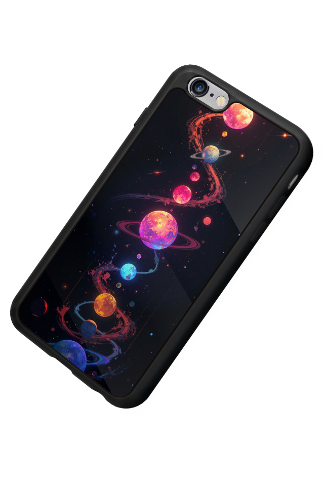 iPhone 6s Plus Uyumlu Uzay Tasarımlı Glossy Premium Kılıf