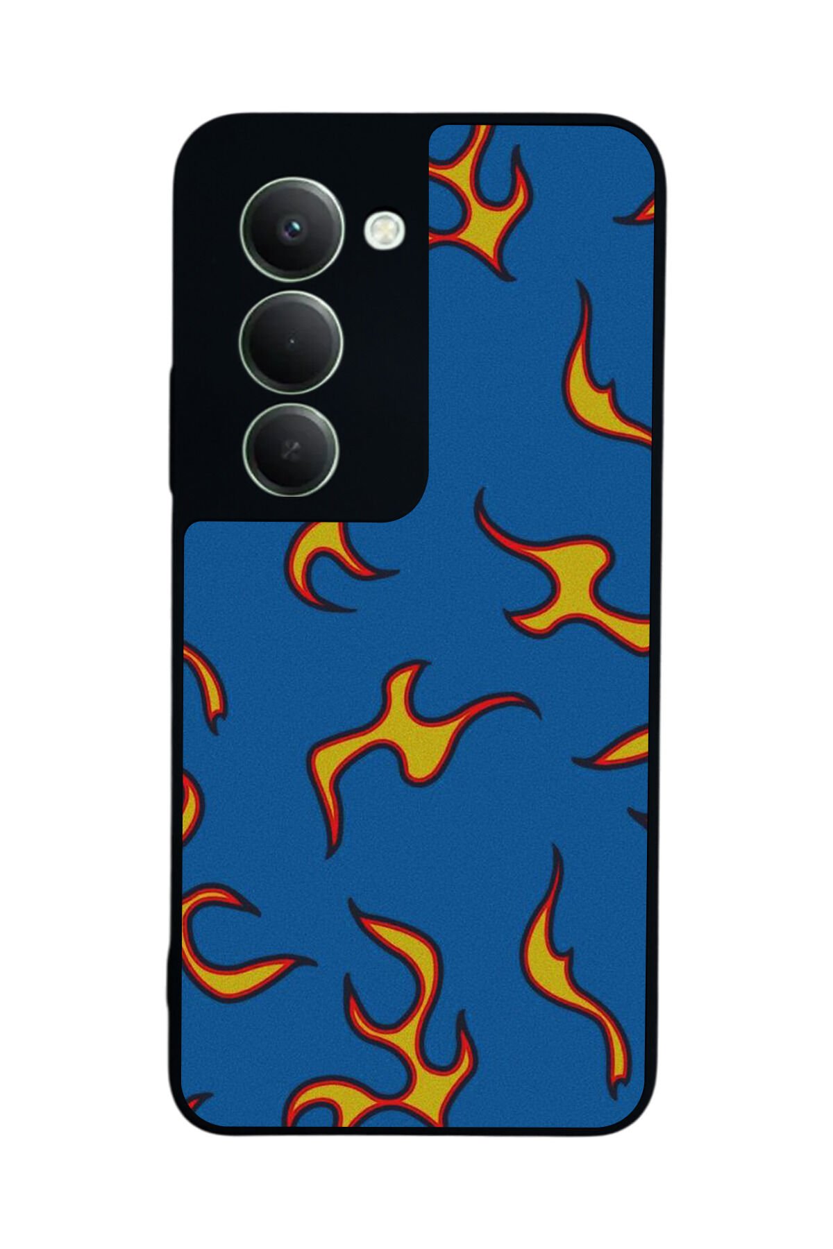 Xiaomi Redmi 15 5G Uyumlu Retro Flame Patterns Tasarımlı Glossy Premium Kılıf