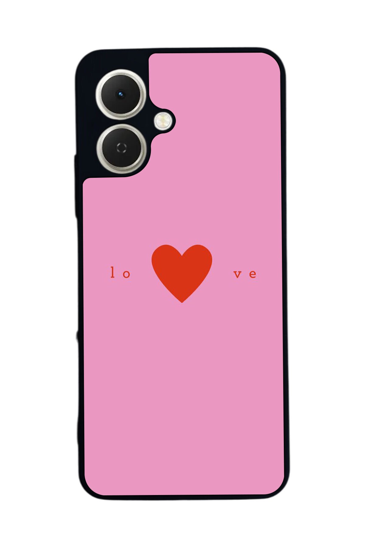 Tecno Spark GO 2 Uyumlu Kalp Love Tasarımlı Glossy Premium Kılıf