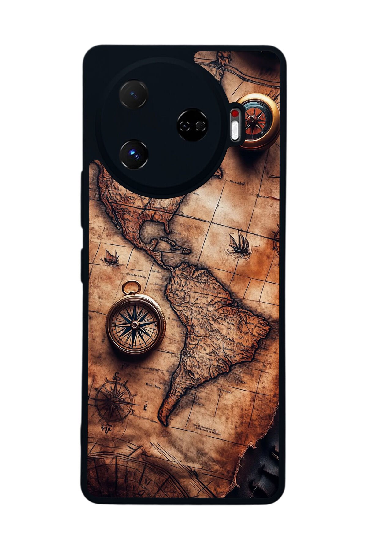 Tecno Camon 30 Pro Uyumlu Harita Tasarımlı Glossy Premium Kılıf