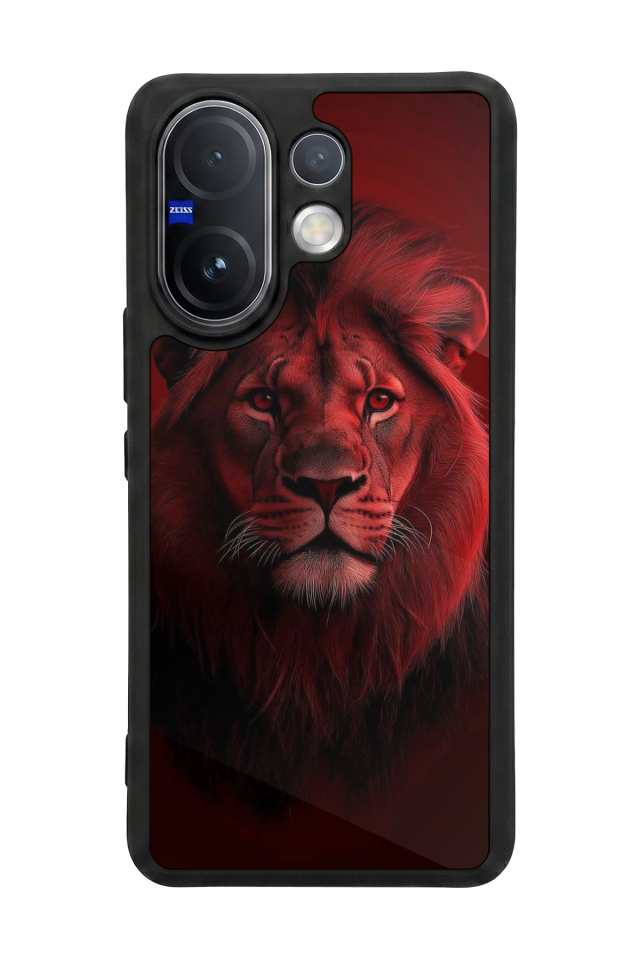 Vivo V60 Uyumlu Aslan Tasarımlı Glossy Premium Kılıf