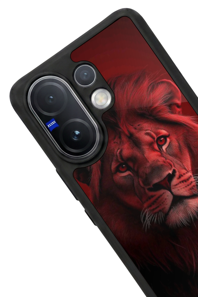 Vivo V60 Uyumlu Aslan Tasarımlı Glossy Premium Kılıf