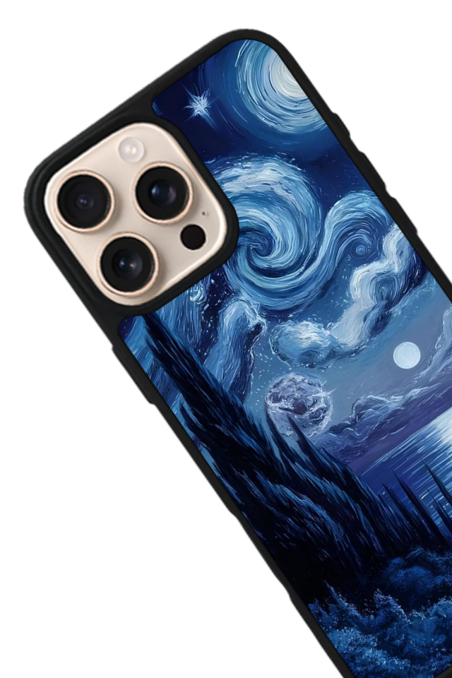 iPhone 14 Pro Max Uyumlu Ay Tasarımlı Glossy Premium Kılıf