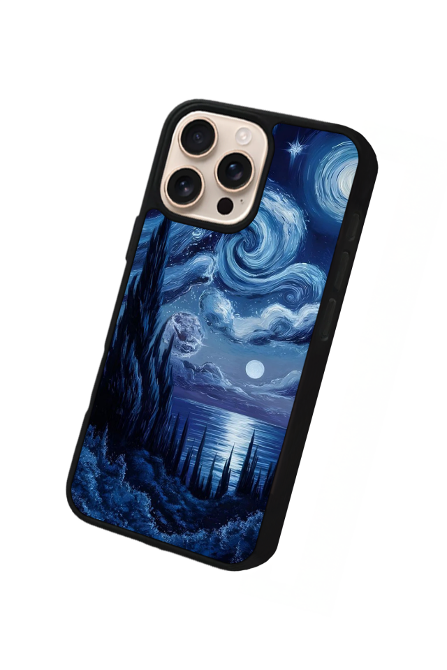 iPhone 14 Pro Max Uyumlu Ay Tasarımlı Glossy Premium Kılıf