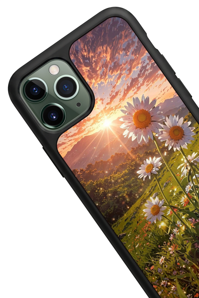 iPhone 11 Pro Max Uyumlu Cicek Tasarımlı Glossy Premium Kılıf