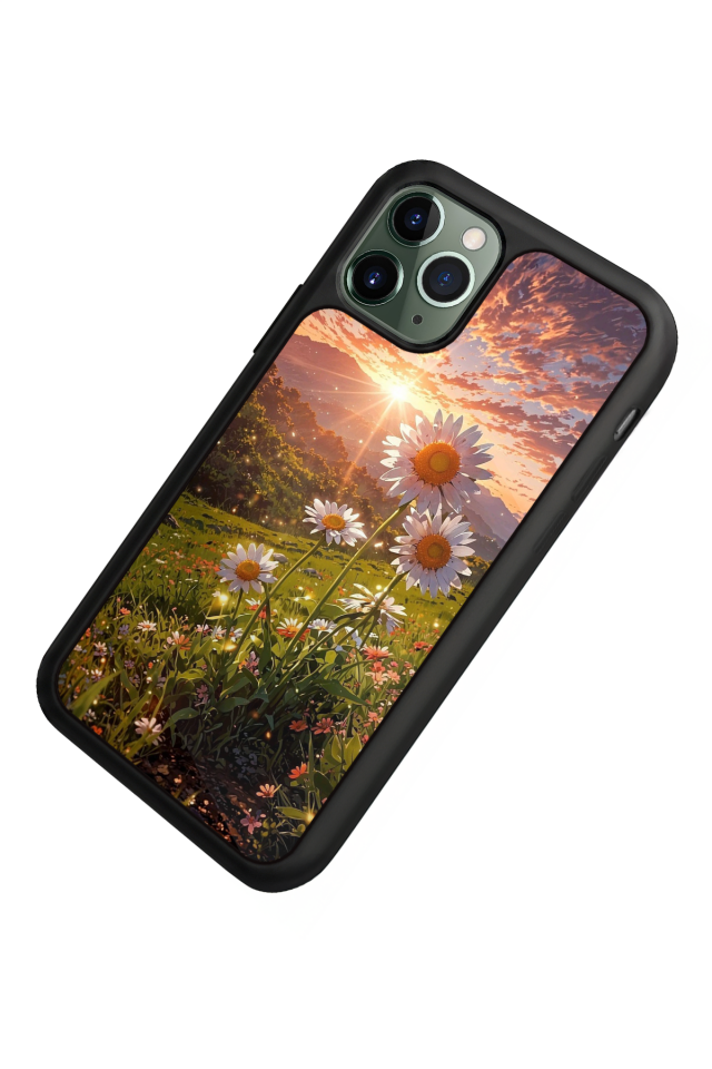 iPhone 11 Pro Max Uyumlu Cicek Tasarımlı Glossy Premium Kılıf