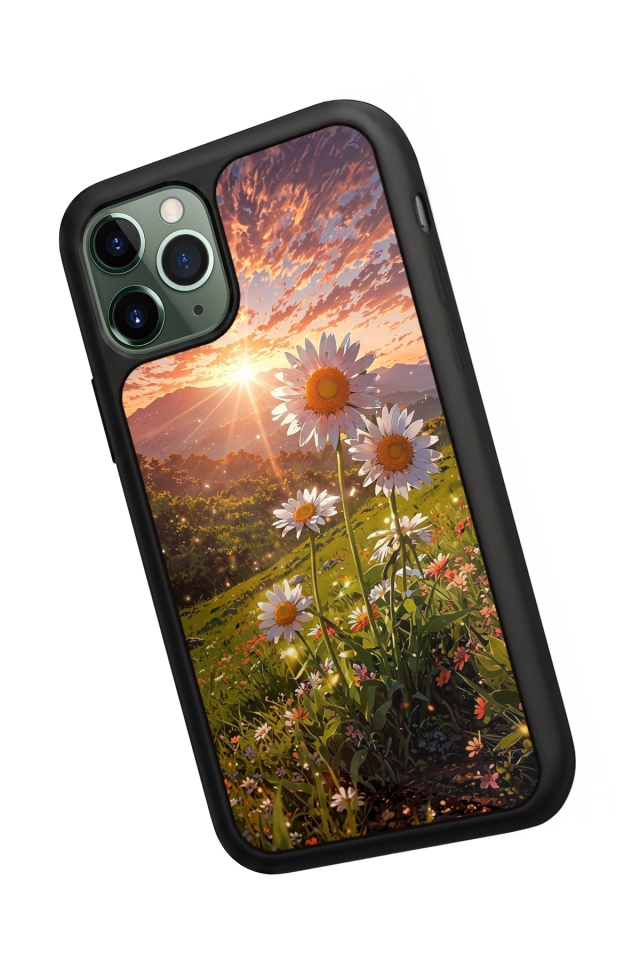 iPhone 11 Pro Max Uyumlu Cicek Tasarımlı Glossy Premium Kılıf