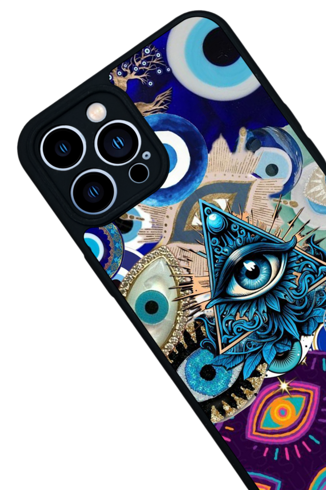 iPhone 13 Pro Max Uyumlu Göz Tasarımlı Glossy Premium Kılıf