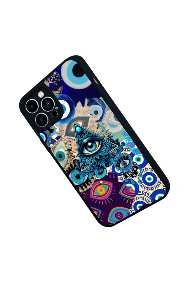 iPhone 13 Pro Max Uyumlu Göz Tasarımlı Glossy Premium Kılıf