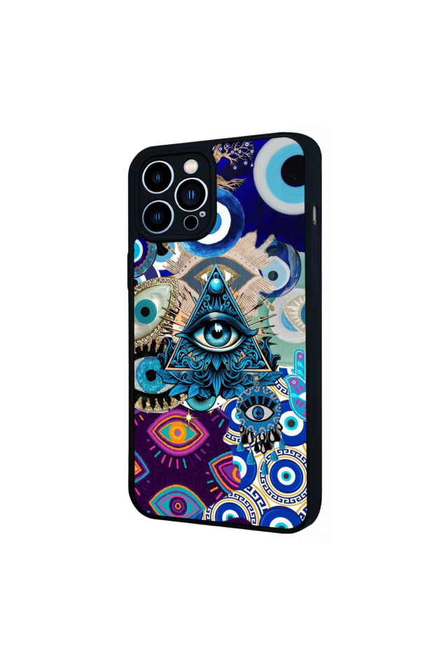 iPhone 13 Pro Max Uyumlu Göz Tasarımlı Glossy Premium Kılıf