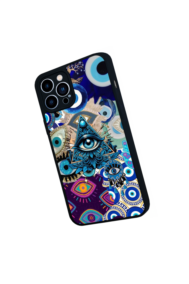 iPhone 13 Pro Max Uyumlu Göz Tasarımlı Glossy Premium Kılıf