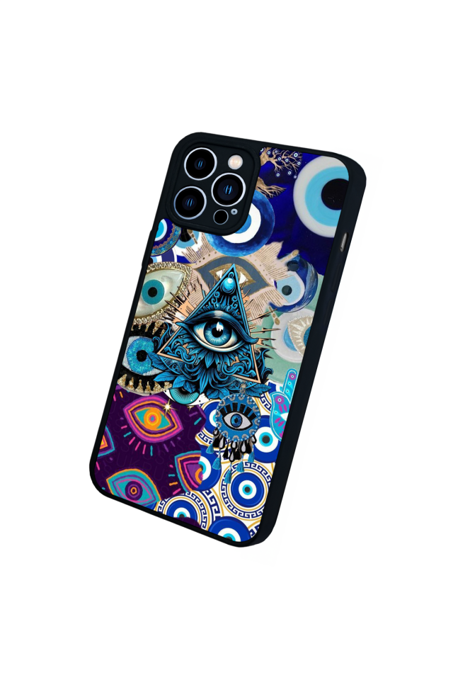 iPhone 13 Pro Max Uyumlu Göz Tasarımlı Glossy Premium Kılıf