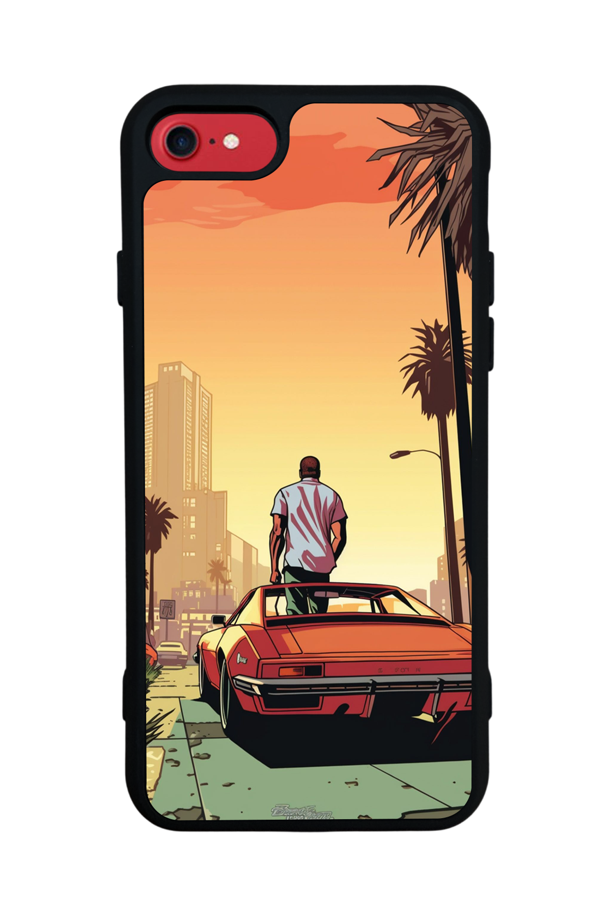 iPhone SE Uyumlu GTA Tasarımlı Glossy Premium Kılıf