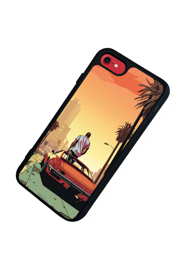 iPhone SE Uyumlu GTA Tasarımlı Glossy Premium Kılıf
