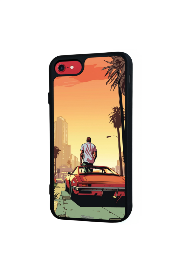 iPhone SE Uyumlu GTA Tasarımlı Glossy Premium Kılıf