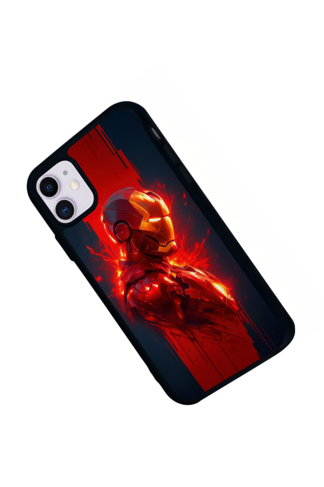 iPhone 11 Uyumlu  Iron Man ( Demir Adam ) Tasarımlı Glossy Premium Kılıf