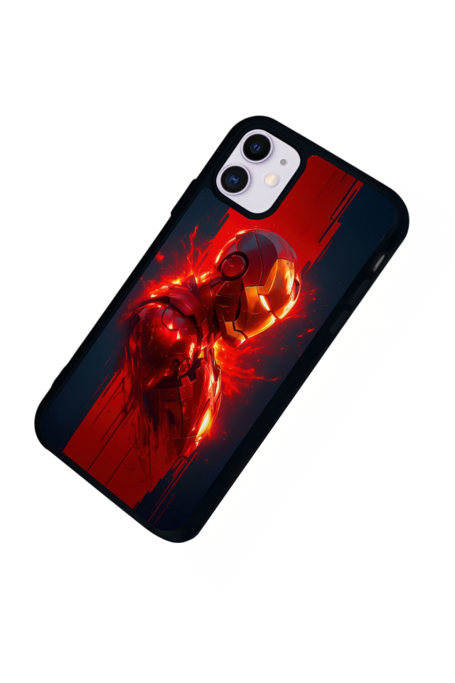 iPhone 11 Uyumlu  Iron Man ( Demir Adam ) Tasarımlı Glossy Premium Kılıf