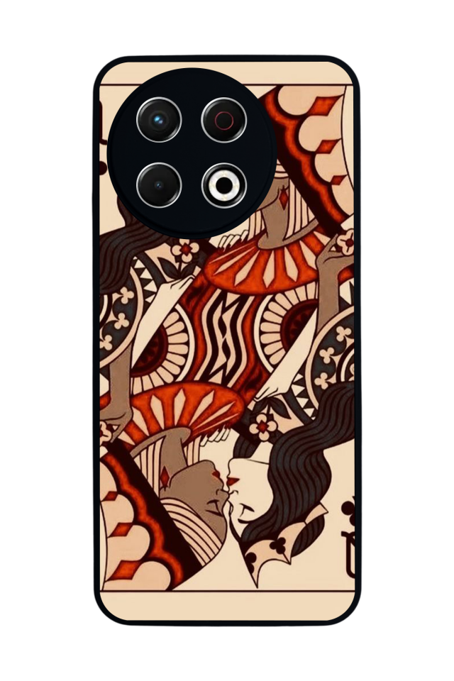 Tecno Spark 30 Pro Uyumlu Kalp Love Tasarımlı Glossy Premium Kılıf