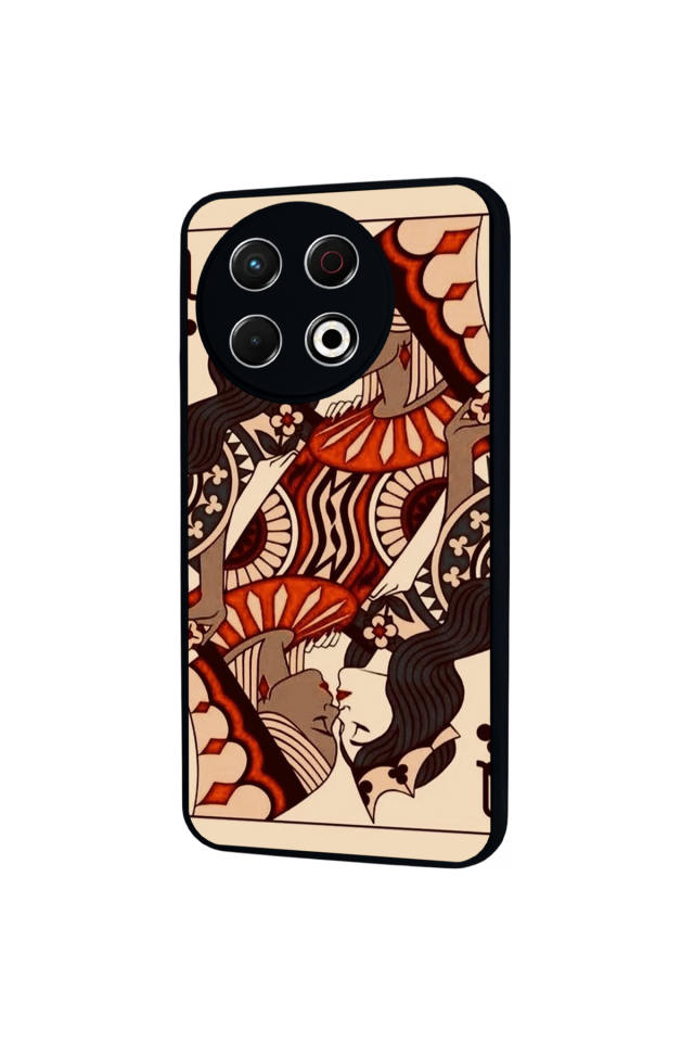 Tecno Spark 30 Pro Uyumlu Kalp Love Tasarımlı Glossy Premium Kılıf