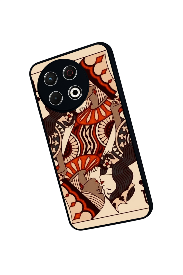 Tecno Spark 30 Pro Uyumlu Kalp Love Tasarımlı Glossy Premium Kılıf