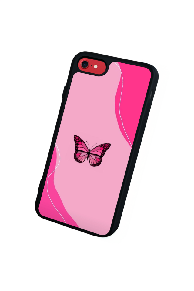iPhone 8 Uyumlu Kelebek Tasarımlı Glossy Premium Kılıf