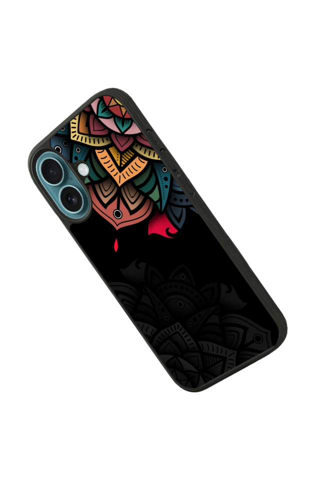 iPhone 16 Plus Uyumlu Mandala Tasarımlı Glossy Premium Kılıf