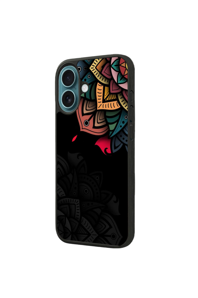 iPhone 16 Plus Uyumlu Mandala Tasarımlı Glossy Premium Kılıf