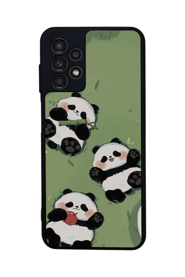 Samsung Galaxy A23 Uyumlu Panda Tasarımlı Glossy Premium Kılıf