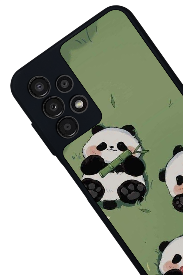 Samsung Galaxy A23 Uyumlu Panda Tasarımlı Glossy Premium Kılıf