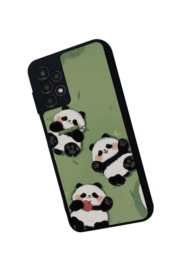 Samsung Galaxy A23 Uyumlu Panda Tasarımlı Glossy Premium Kılıf