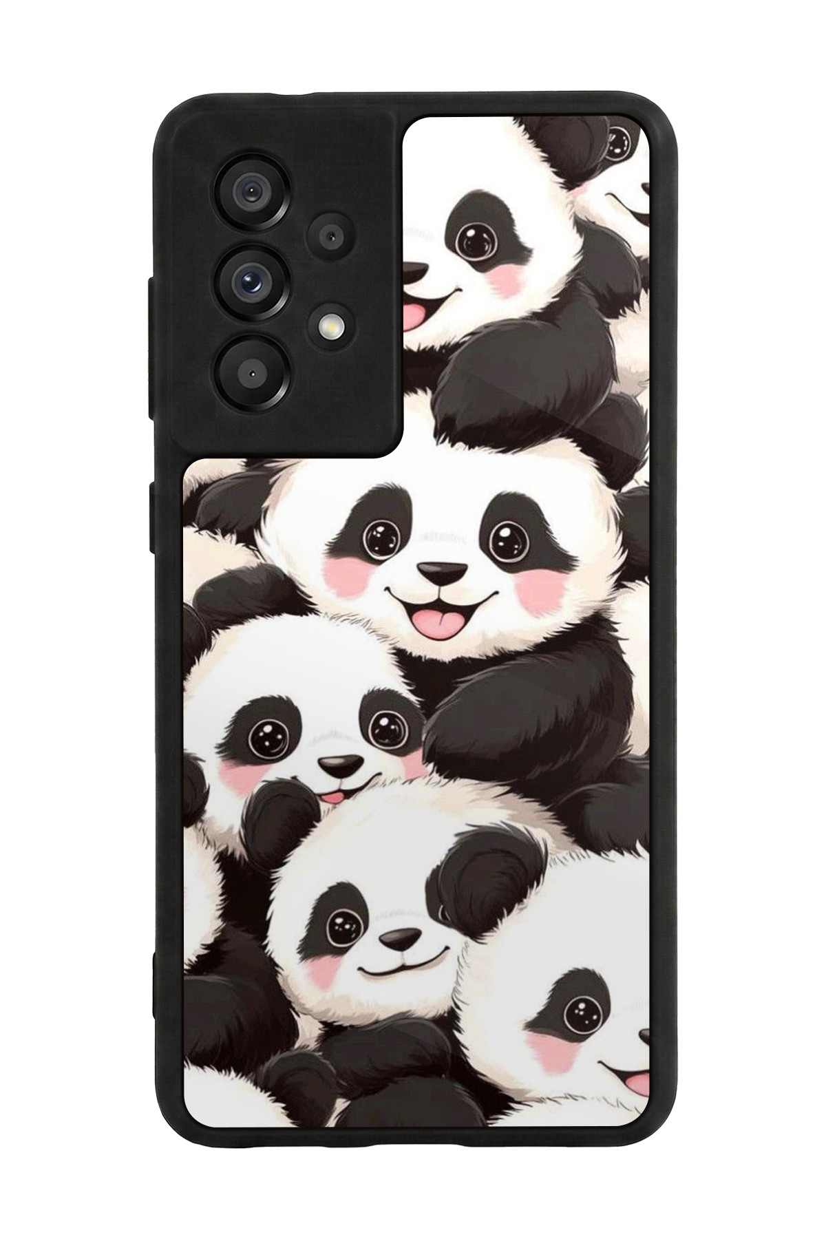 Samsung Galaxy A73 Uyumlu Panda Tasarımlı Glossy Premium Kılıf