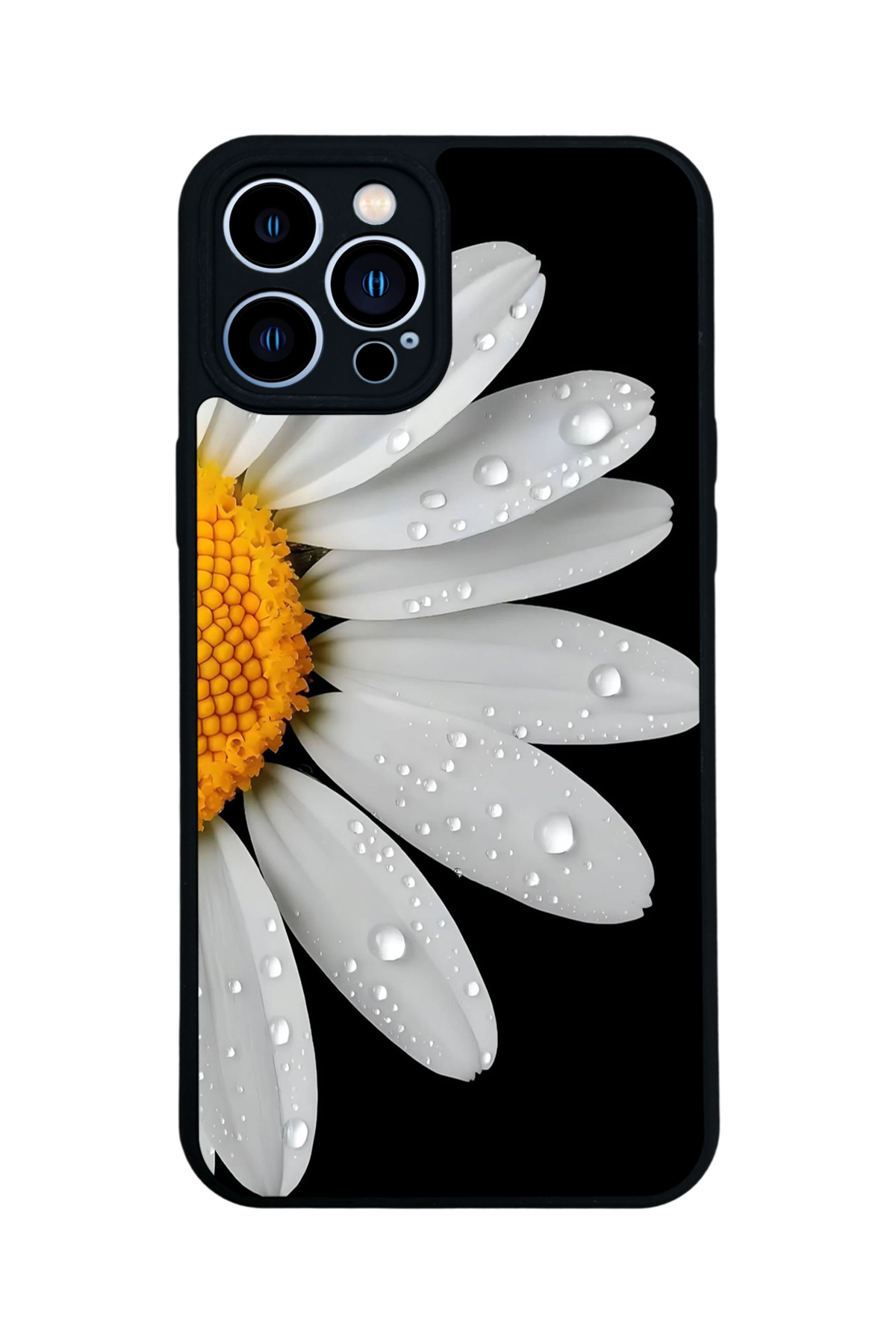 iPhone 12 Pro Max Uyumlu Papatya Tasarımlı Glossy Premium Kılıf