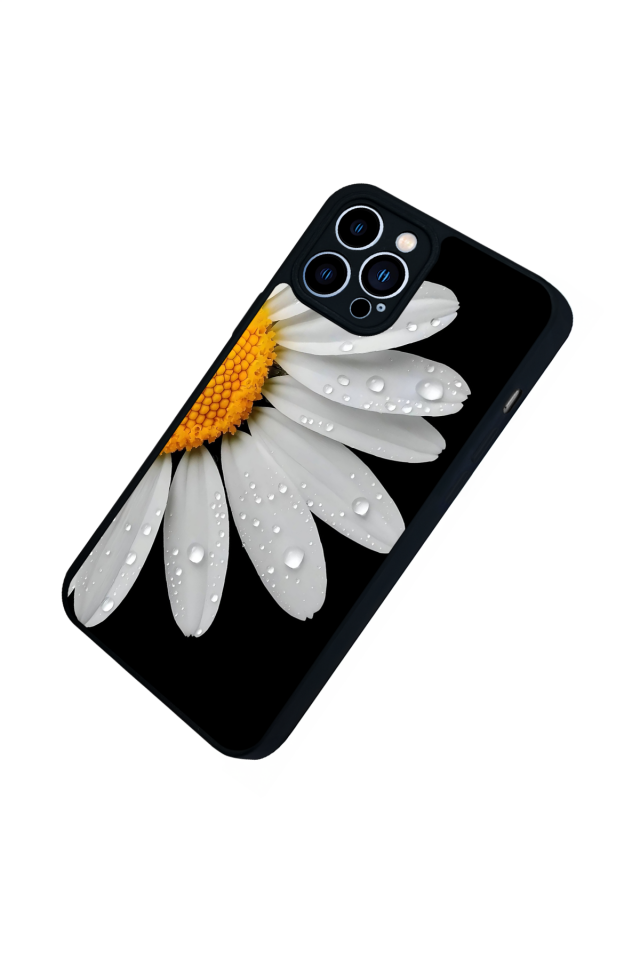 iPhone 12 Pro Max Uyumlu Papatya Tasarımlı Glossy Premium Kılıf